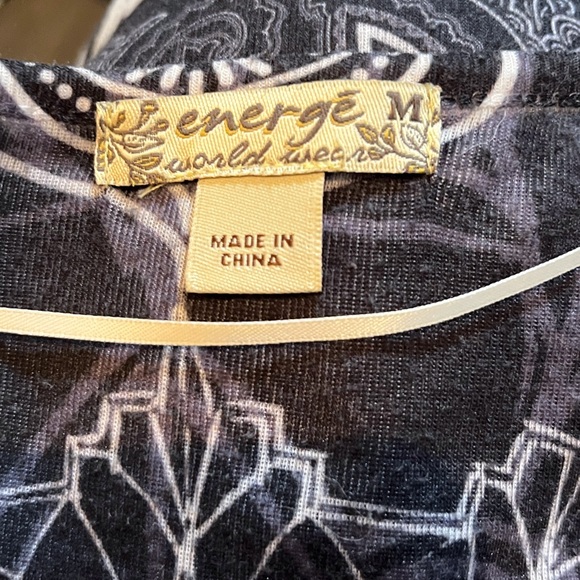 Ladies Energe medium black and white design short tunic,dress or top on most - Picture 11 of 15